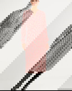 Fracomina rochie culoarea roz, midi, drept, FS25WD2011W651K5