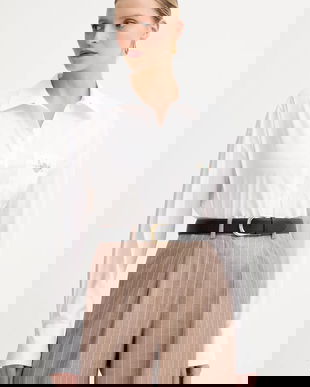 Fracomina cămașă culoarea alb, cu guler clasic, relaxed, FS25WT6007W52001