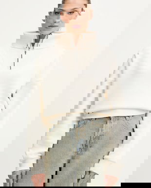 Iceberg bluză culoarea bej, uni, E021 6315