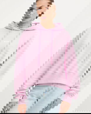 MSGM hanorac de bumbac culoarea roz, cu glugă, uni, 3941MDM509.257799