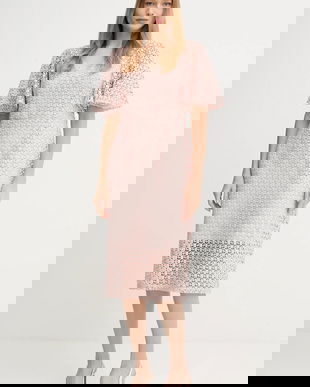 Joseph Ribkoff rochie culoarea bej, midi, drept, 251744