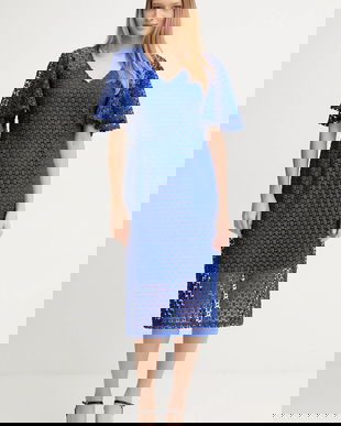 Joseph Ribkoff rochie midi, drept, 251744