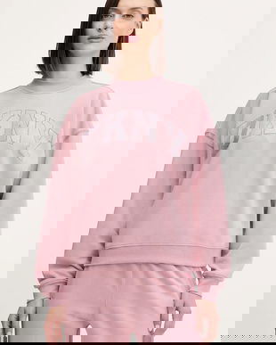 Dkny bluză culoarea roz, cu imprimeu, DP5T1462