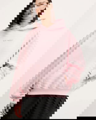 P.E Nation bluză culoarea roz, cu glugă, cu imprimeu, 253H096