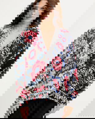 Farm Rio cardigan din amestec de lână culoarea negru, călduros, 345841