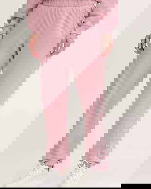 Dkny pantaloni de trening culoarea roz, cu imprimeu, DP5P3737