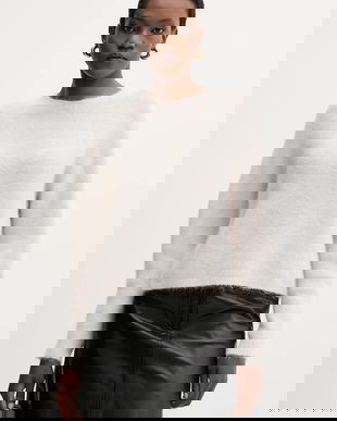 Marella pulover din amestec de lână culoarea bej, 2523366352200