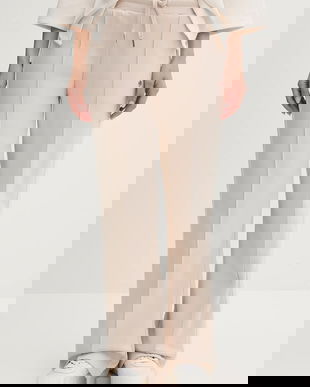 Joop! pantaloni de trening culoarea bej, cu imprimeu, 30048466