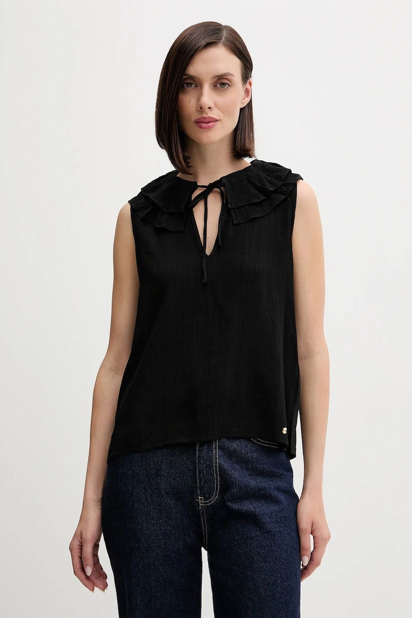 Pedro del Hierro top culoarea negru, uni, 4532376