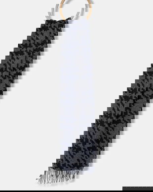 Joop! eșarfă cu lână culoarea bleumarin, cu imprimeu, 30048145