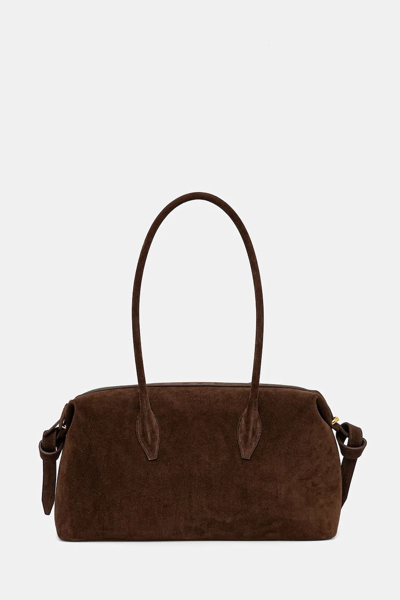 Yuzefi geantă de mână din piele întoarsă BRIOCHE DUFFLE culoarea maro, YUZPF25-HB-BD-S004