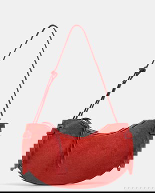 Yuzefi geantă de mână din piele întoarsă FORTUNE COOKIE culoarea roșu, YUZPF25-HB-FC-S022