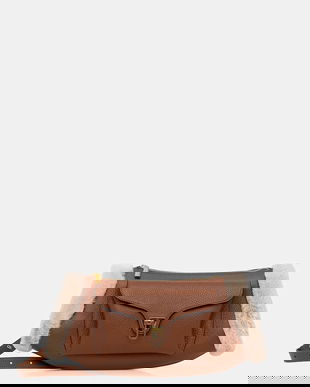 Coccinelle poșetă de piele BEAT culoarea maro, E1.TDK.15.01.01