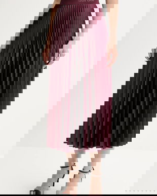 OUI fustă culoarea violet, midi, evazați, 95398