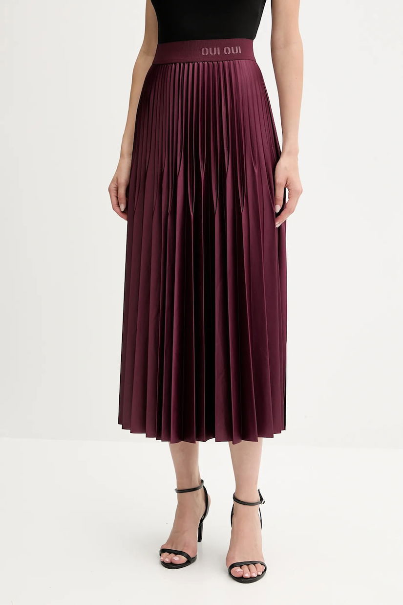 OUI fustă culoarea violet, midi, evazați, 95398