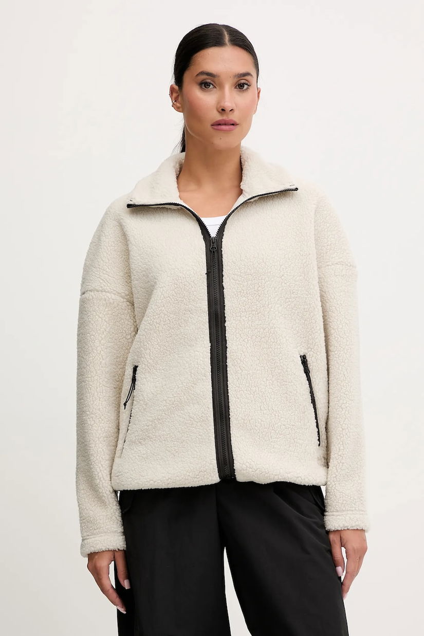 Jack Wolfskin hanorac fleece STONE LITE culoarea bej, uni, A65072