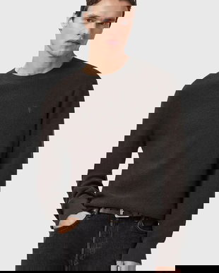 AllSaints pulover din amestec de lână ASPEN CREW culoarea gri, M089KB