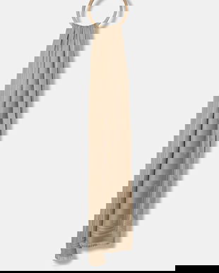 BOSS șal culoarea bej, cu imprimeu, 50535789