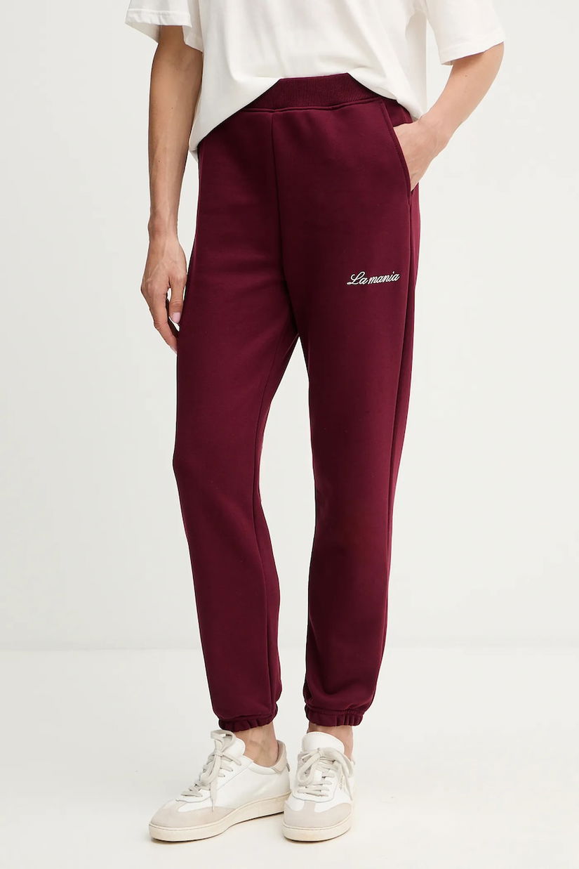 La Mania pantaloni de trening RIDGE culoarea gri, uni, RIDGE