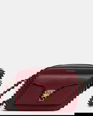 Coccinelle poșetă de piele culoarea bej, E1 MF6 15 02 01