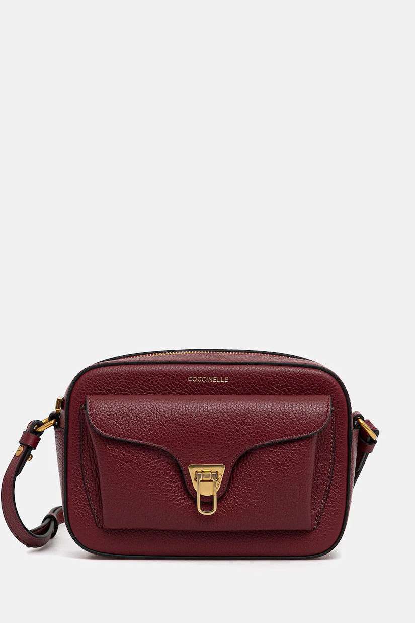 Coccinelle poșetă de piele culoarea bej, E1 MF6 15 02 01