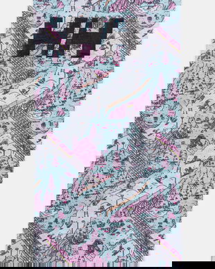 Helly Hansen fular impletit culoarea rosu, cu imprimeu, 67963