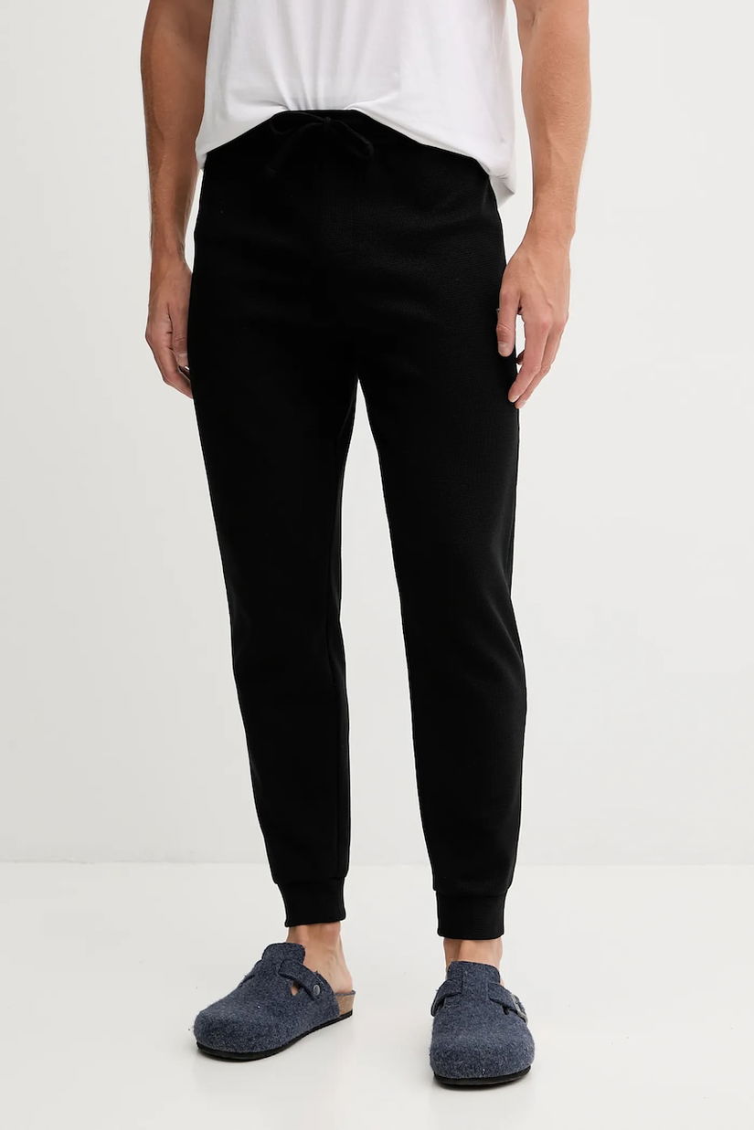 BOSS pantaloni de lounge culoarea maro, uni, 50535878