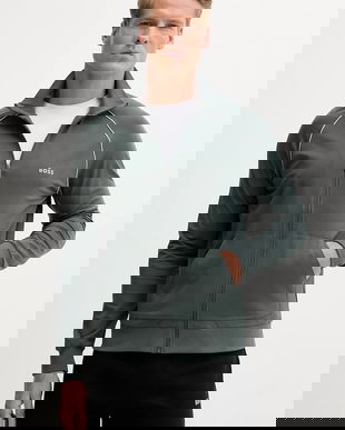 BOSS bluză lounge culoarea gri, uni, 50515307