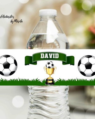 Etichete personalizate sticle de suc  Tematica Fotbal!