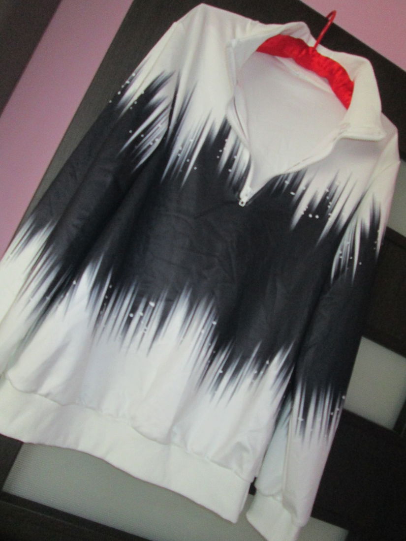 bluza moderna alb/negru L