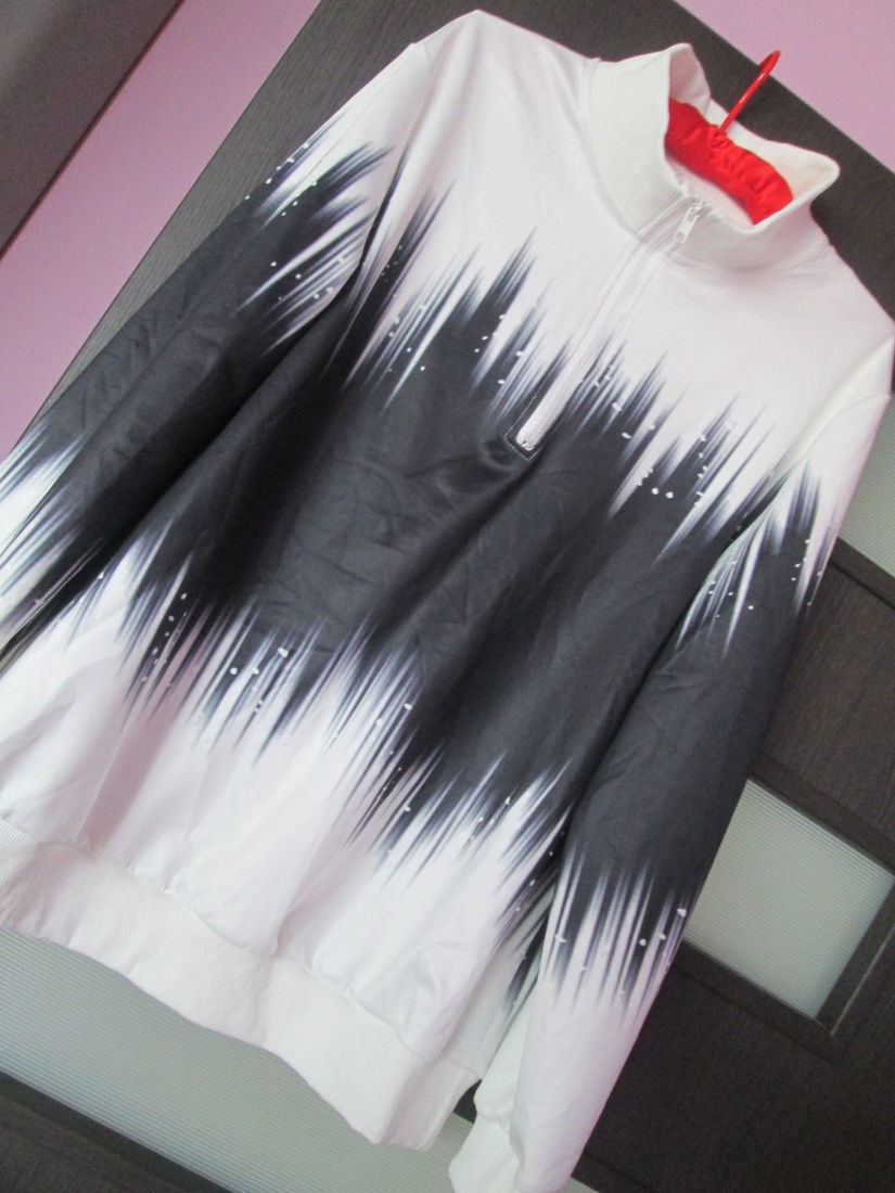 bluza moderna alb/negru L