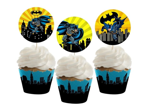 Toppere ovale brioșe Batman