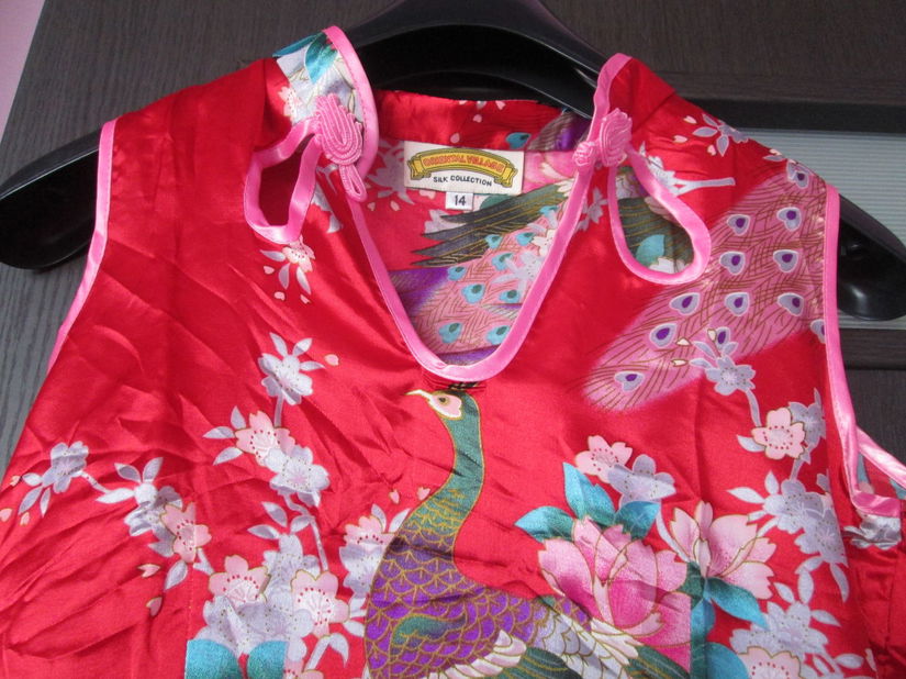 rochie scurta  matase  Oriental Village