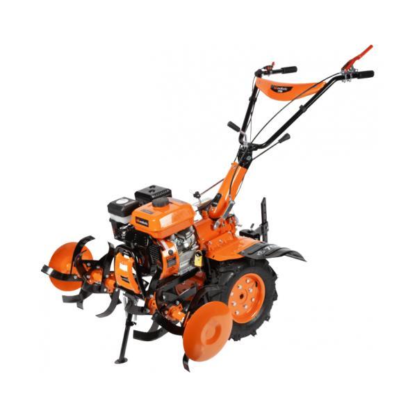 Motocultor T700 Evotools cu Motor Benzină de 7CP, Freze Regabile și Roți de Transport