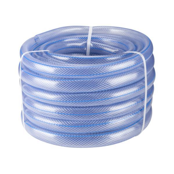Furtun Flexibil Transparent din PVC cu Ranforsare Textilă, Diametru 1 Tol, Lungime 20 m