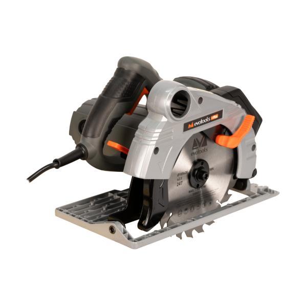 Fierăstrău Circular EvoTools CS 1400 Plus &ndash; 1400W, Disc 185mm, Ad&acirc;ncime tăiere 63mm, Ghidaj și Laser