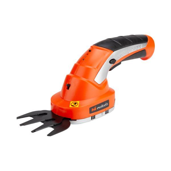 Foarfecă cu Acumulator pentru Iarbă și Arbusti 2 &icirc;n 1 Evotools, Baterie Li-Ion 3.6V, Viteză 1000 opm, Lame Interșanjabile pentru Tăiere Iarbă și Sculptare Arbusti
