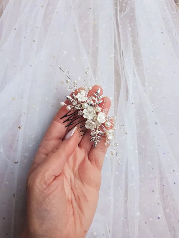 Pieptan mireasa floral