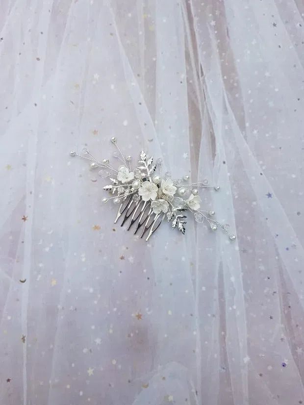 Pieptan mireasa floral