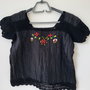 VANDUT Bluza cu motiv floral impaslit