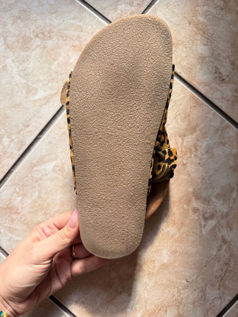 Papuci piele Promod