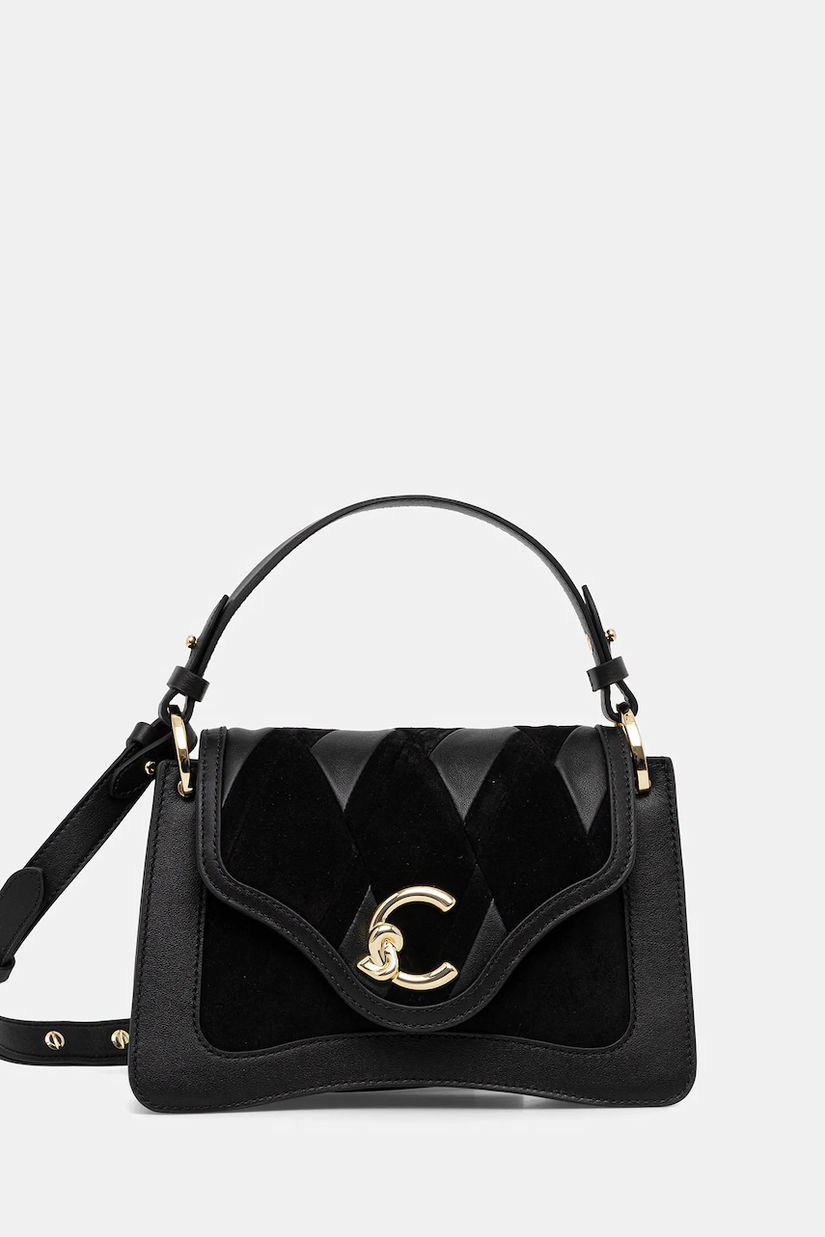 Coccinelle poșetă de piele culoarea negru, E1.T1S.18.02.01