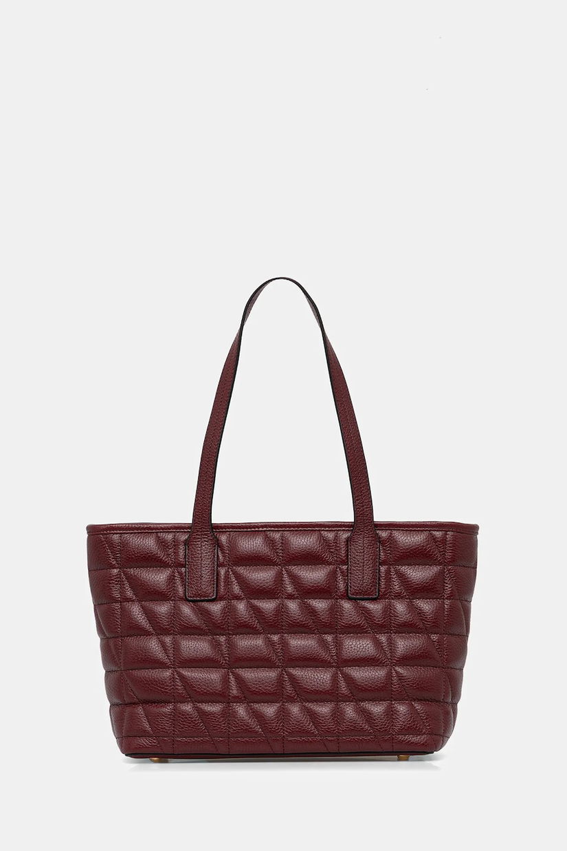 Geox poșetă de piele GARDREN culoarea bordo, D46Z8A 00046