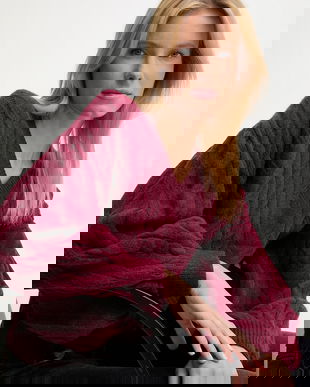 Answear.LAB pulover de lana culoarea bordo, călduros