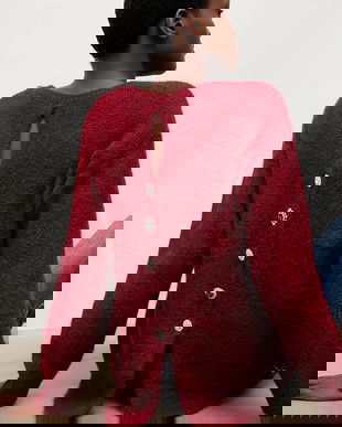 Answear.LAB pulover de lana culoarea bordo