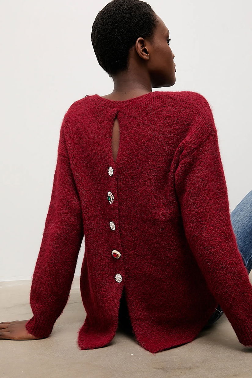 Answear.LAB pulover de lana culoarea bordo