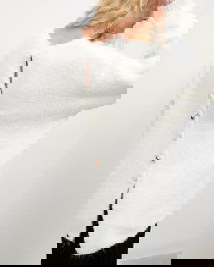 Answear.LAB pulover de lana culoarea alb