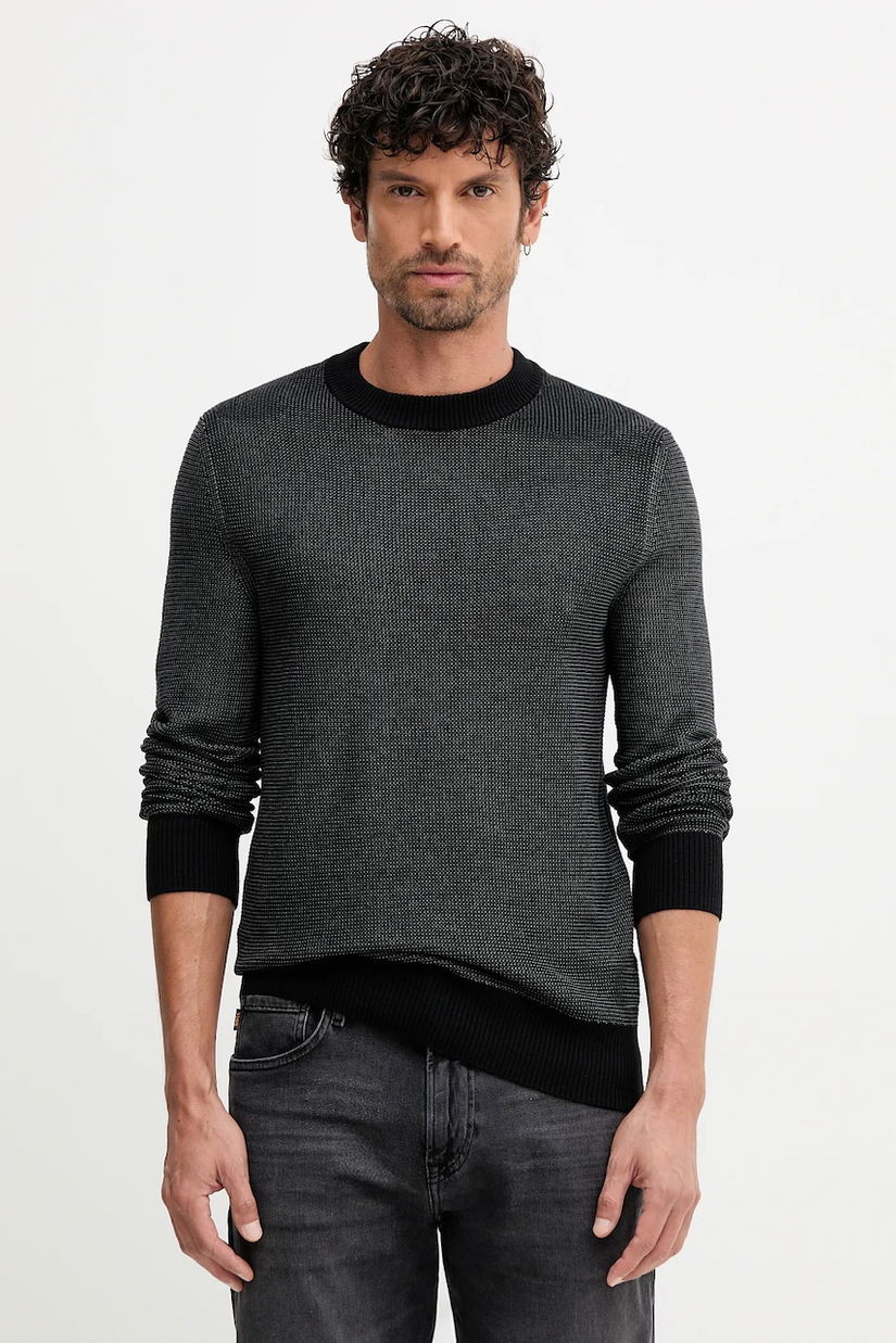 BOSS Orange pulover culoarea negru, light, 50548673