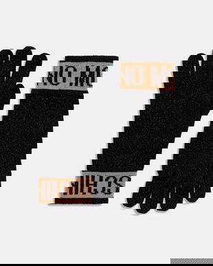 Moschino mănuși din amestec de lână culoarea negru, M3166 65422