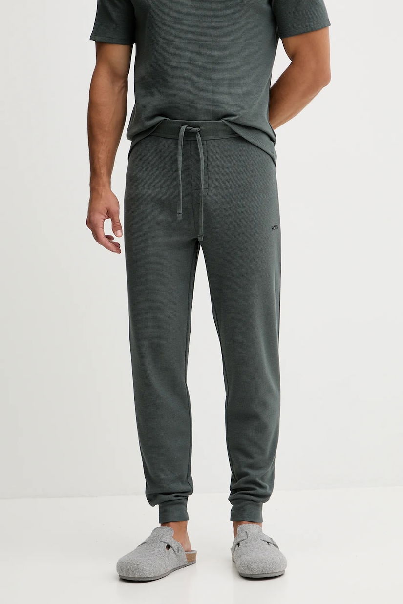 BOSS pantaloni de lounge culoarea maro, uni, 50535878